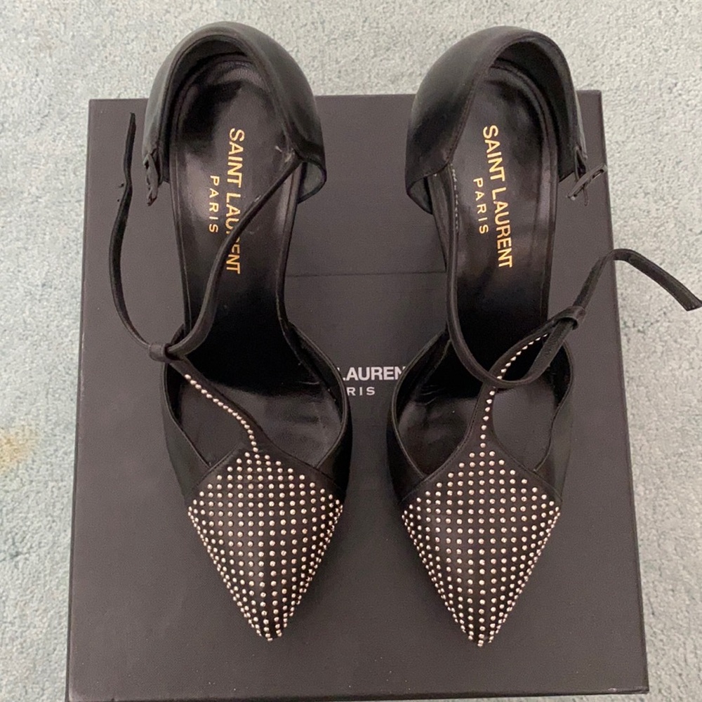 Saint Laurent black stud heels